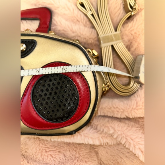 BAM FOREVER Gold & Red Boombox Handbag Purse w detachable strap - Picture 2 of 8